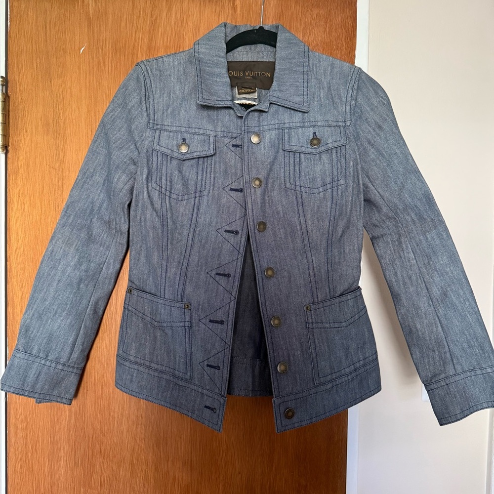 Louis Vuitton Gray Jean Jacket Tailored Fit